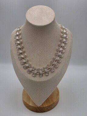 Taxco Traditions Sterling Silver Double Swirl Necklace by Dominique Dinouart
